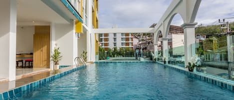 Indoor pool, outdoor pool