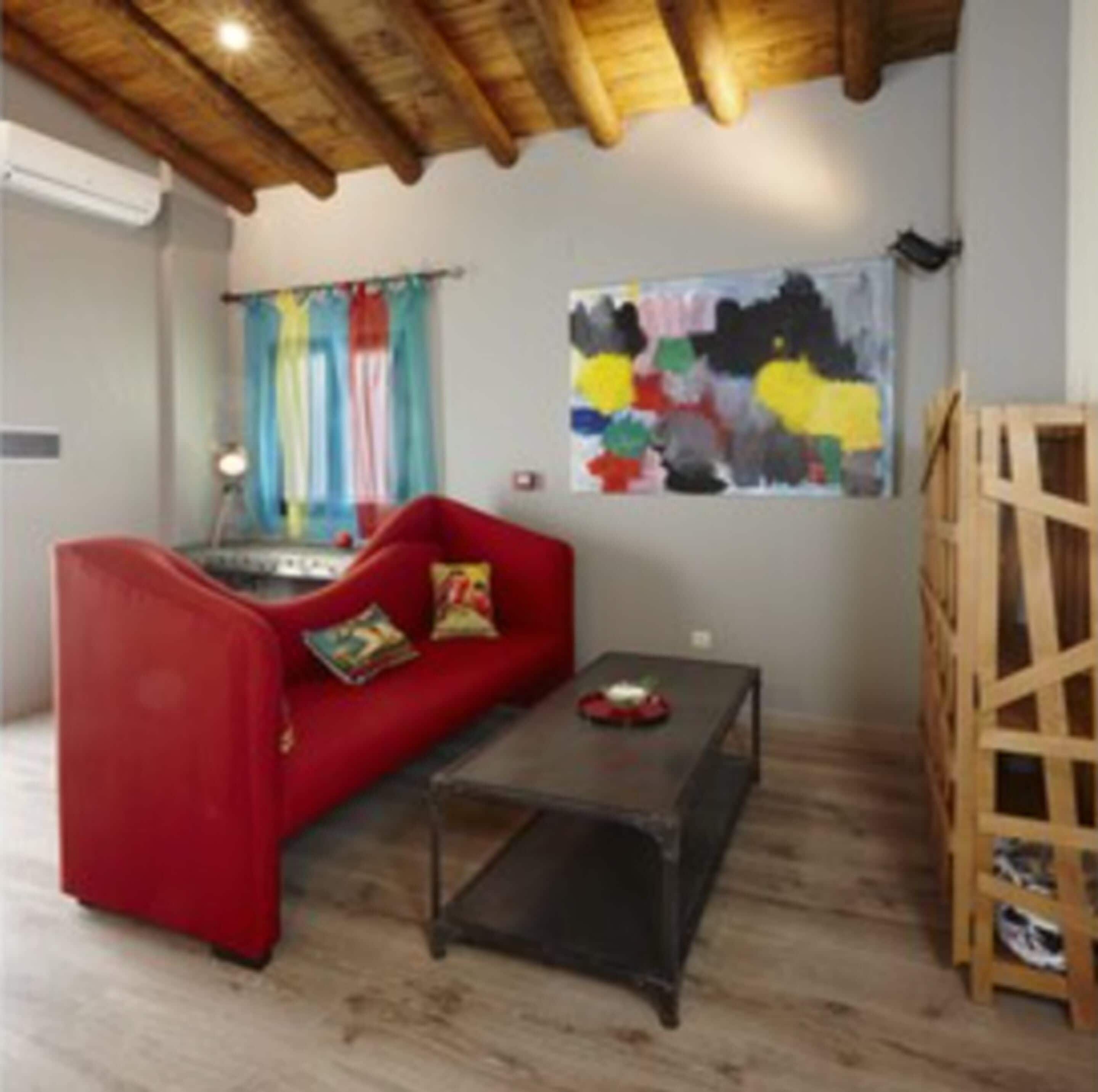 duplex, 1 bedroom | living area | flat-screen tv