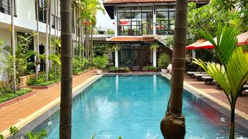 Deluxe Triple Room, Multiple Beds, Pool View, Poolside | View from room