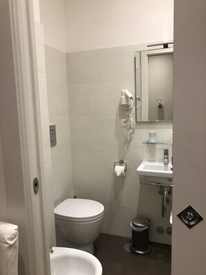 Dusche, kostenlose Toilettenartikel, Haartrockner, Bidet