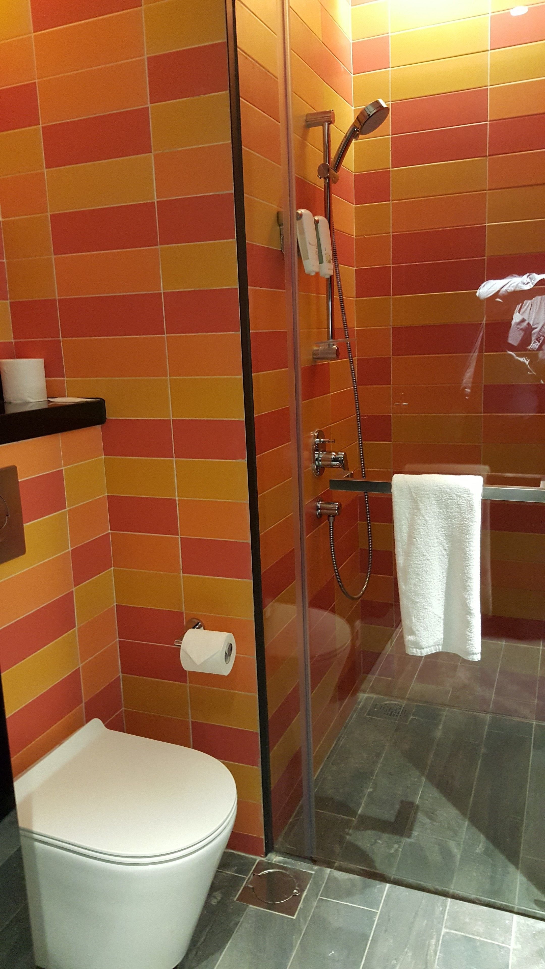 Regadera, amenidades de baño ecológicas, secadora de cabello, batas 
