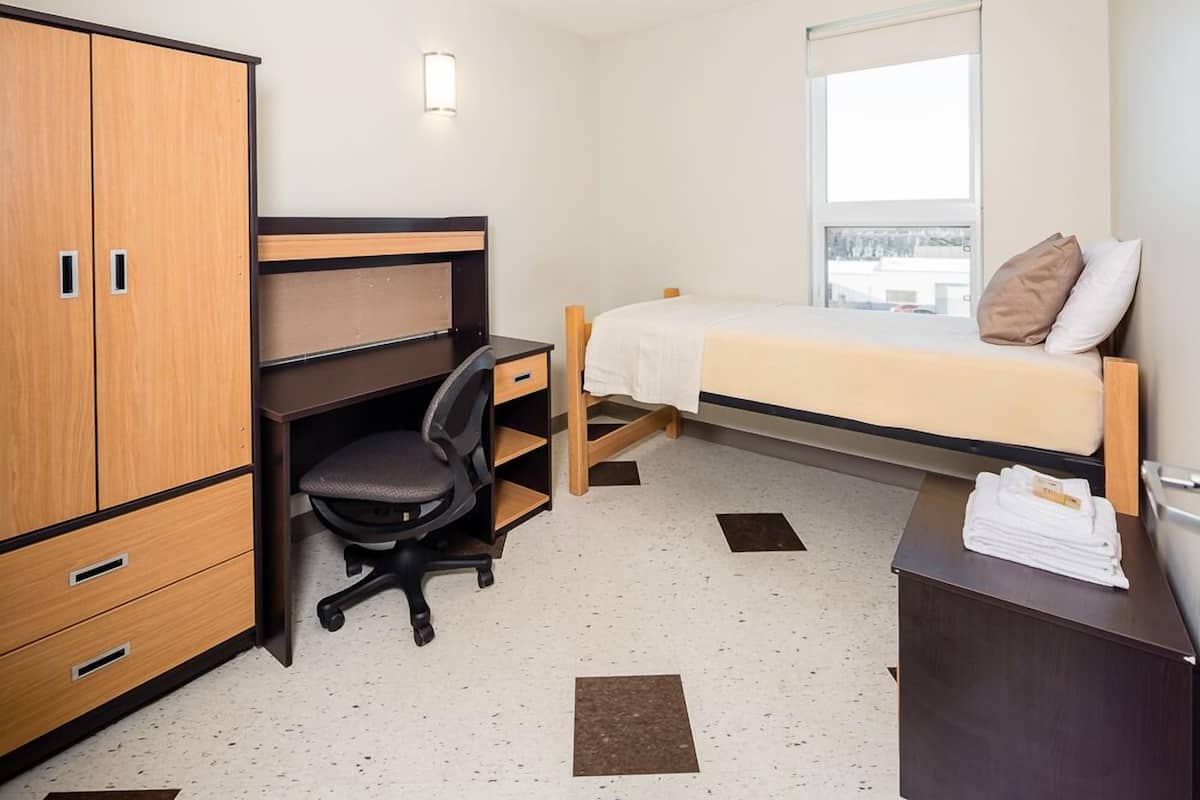 Desk, free WiFi, bed sheets