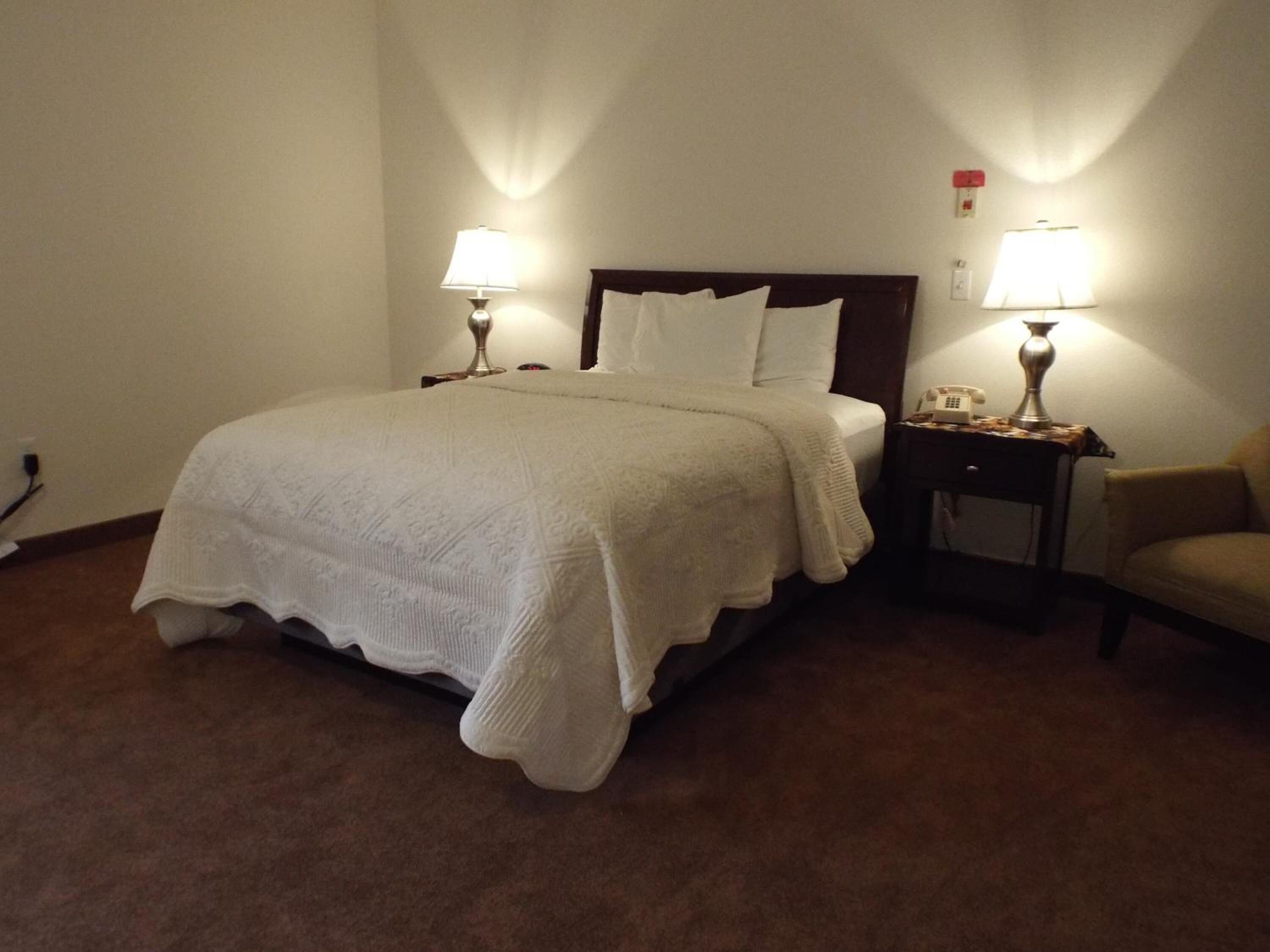 memory-foam beds, blackout curtains, iron/ironing board