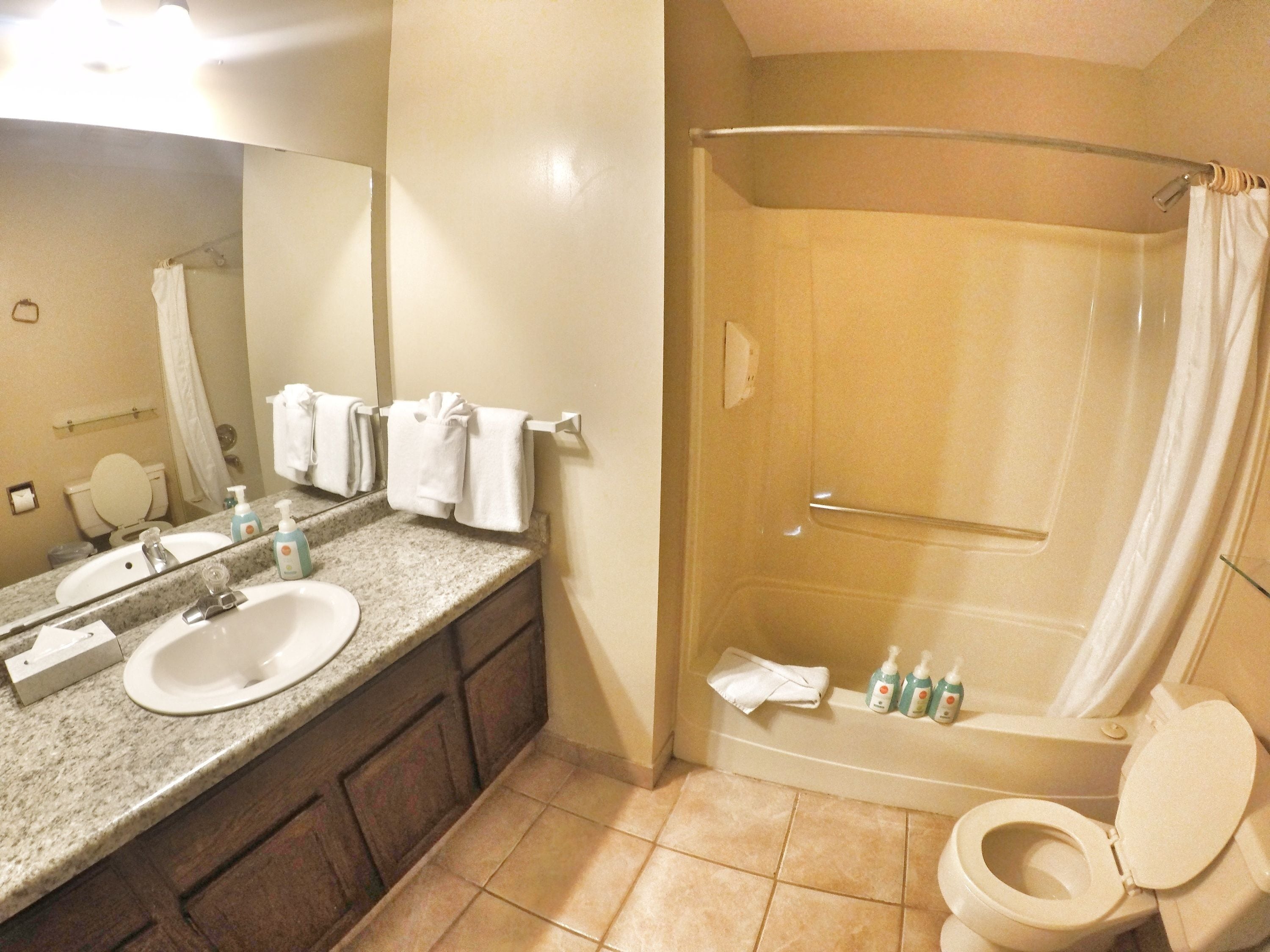 family suite (loft suite) | bathroom | hair dryer, towels
