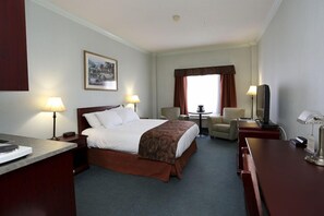 华丽客房, 1 张大床, 简易厨房 | 高档床上用品、办公桌、笔记本电脑工作区、遮光窗帘