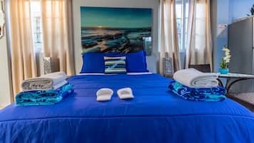 Studio Suite Deluxe, bếp | 1 phòng ngủ, bộ trải giường bằng vải cotton Ai Cập