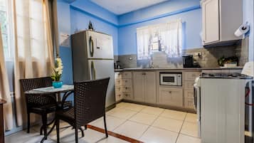Studio Suite Deluxe, bếp | Bếp riêng | Tủ lạnh, lò vi sóng, bếp nấu, dụng cụ pha cà phê/trà