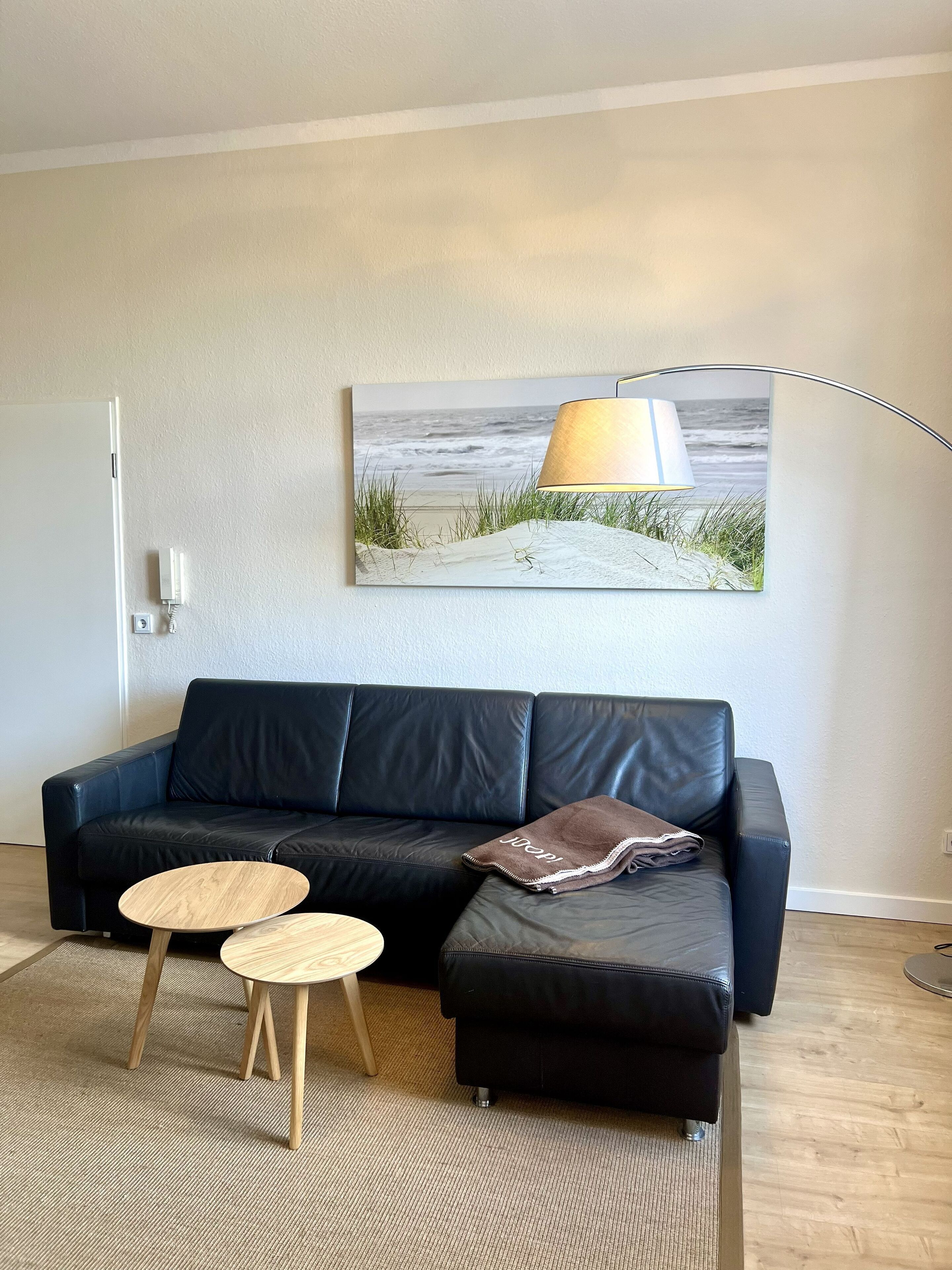 スーペリア アパートメント 1 ベッドルーム キッチン リバービュー | リビング エリア | 119 cmのLED テレビ (ケー  ブル放送視聴可)