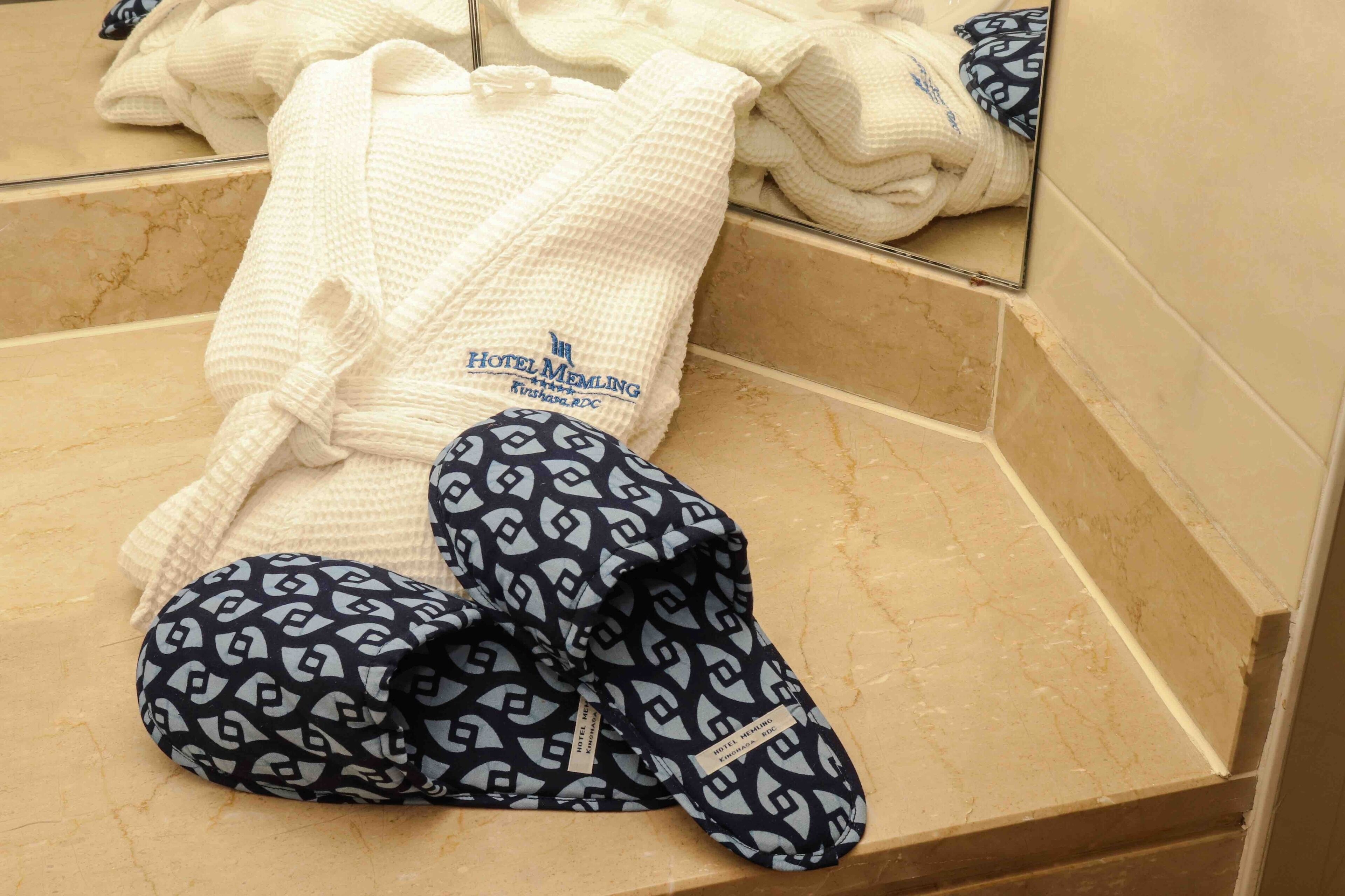 combined shower/bathtub, free toiletries, hair dryer, bathrobes