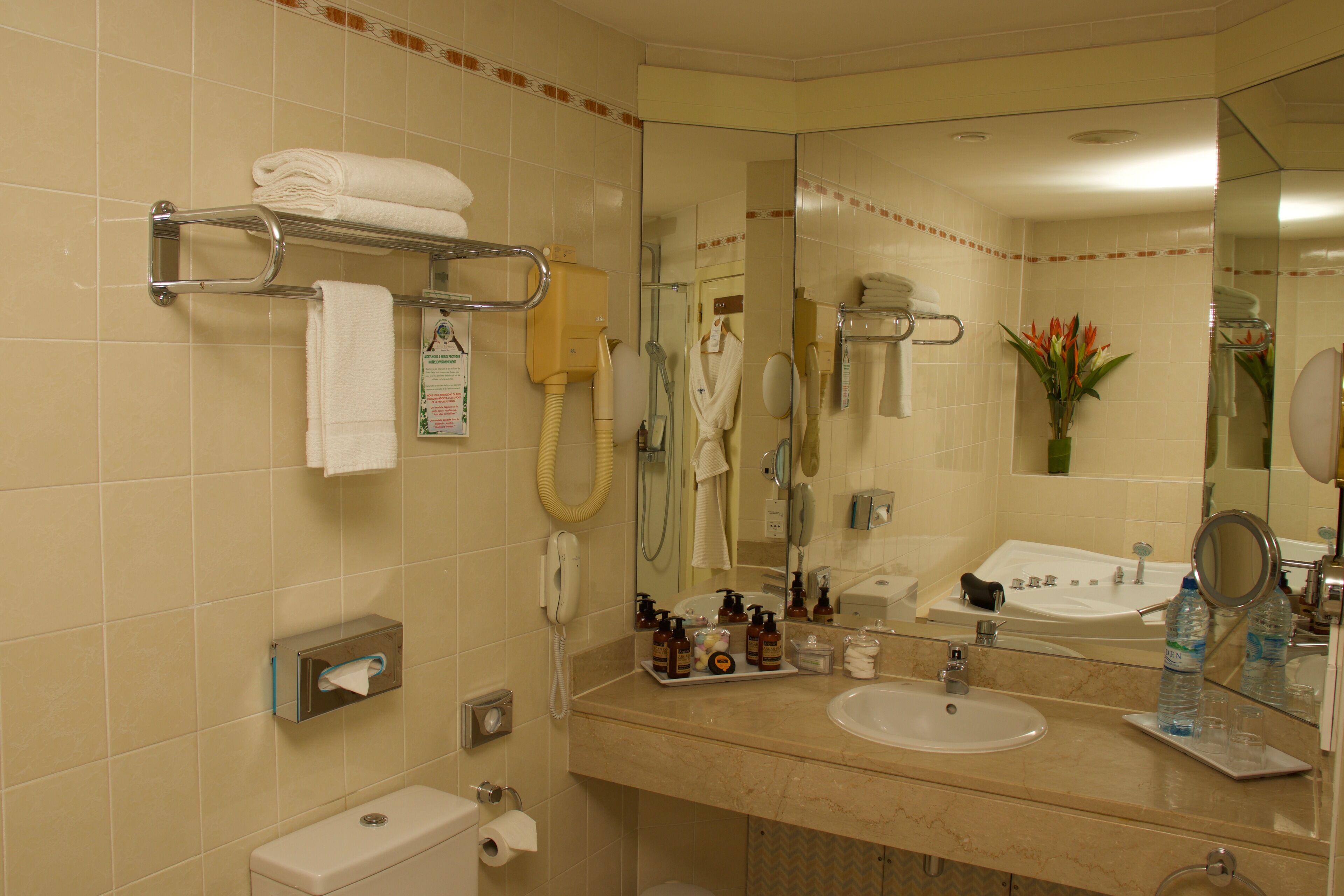 presidential room | bathroom | combined shower/bathtub, free toiletries, hair dryer, bathrobes