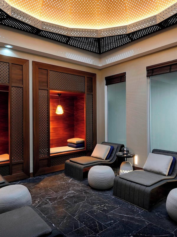 Espace de soins pour les couples, sauna, bain à remous, hammam, hammam