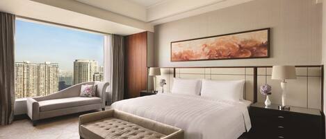 Premium bedding, down duvets, minibar, in-room safe