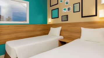 Minibar, desk, blackout drapes, free WiFi