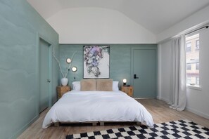 1 soverom, sengetøy av topp kvalitet og individuelt dekorert