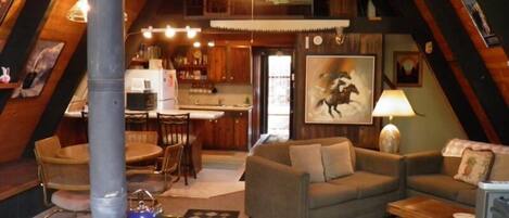 Classic Cabin, 2 Bedrooms | Living area | TV, DVD player