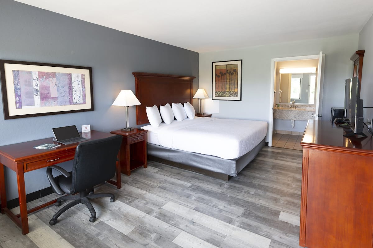 Room, 1 King Bed, Accessible, Non Smoking | 1 bedroom, premium bedding, blackout drapes, soundproofing