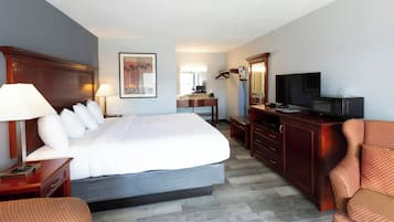 Premium bedding, blackout drapes, soundproofing, iron/ironing board