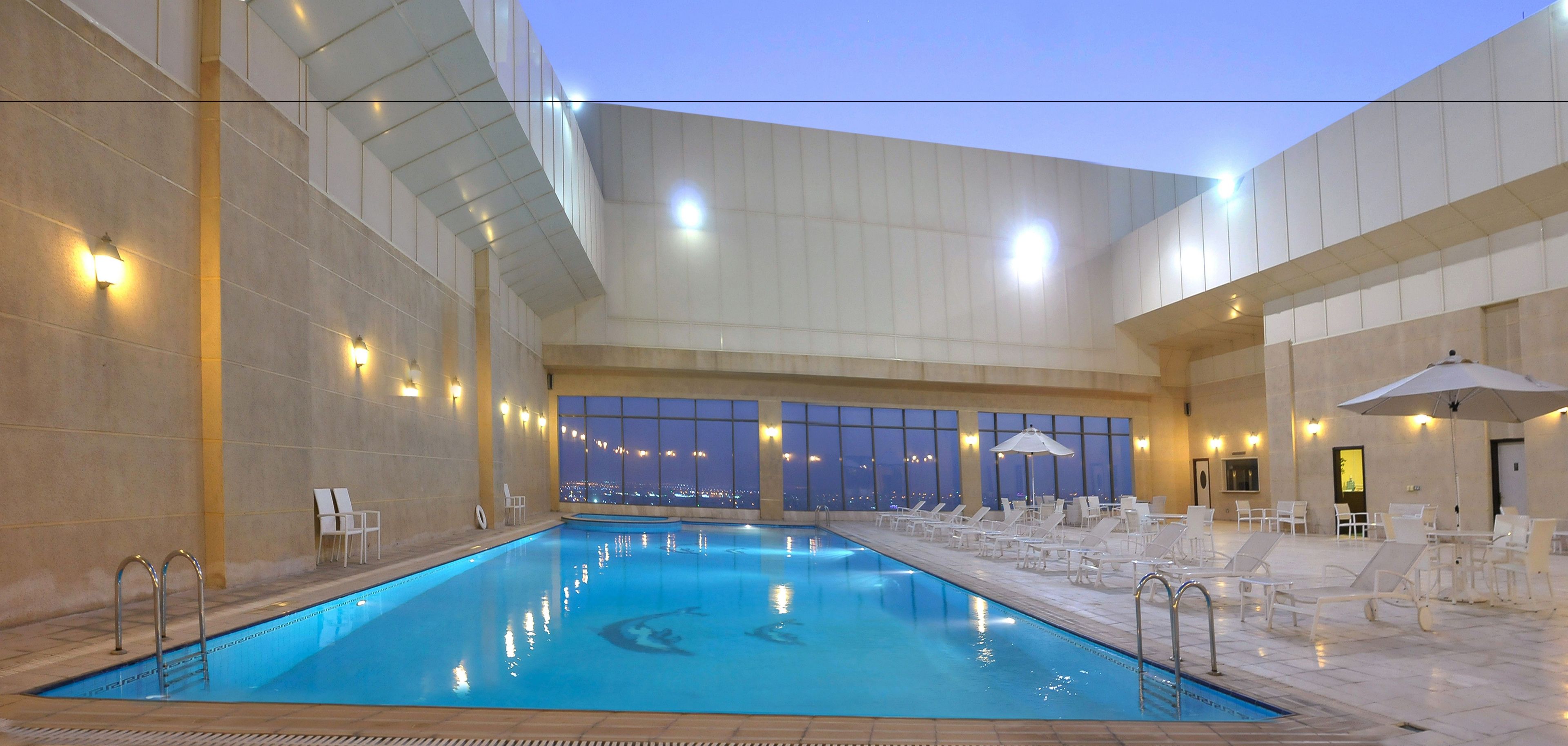 2 indoor pools, open 8:00 AM to 8:00 PM, free cabanas, pool umbrellas