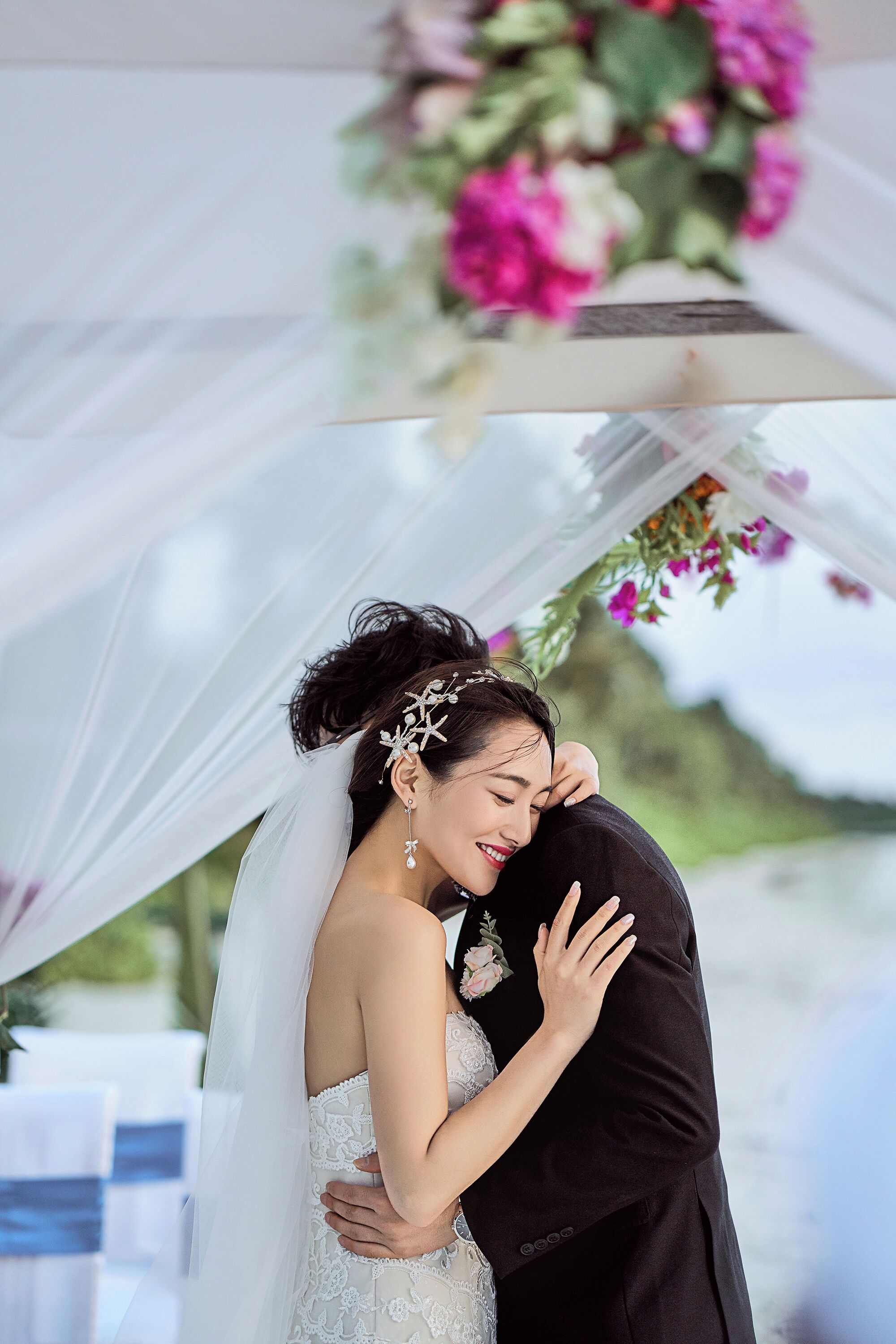 Outdoor wedding area