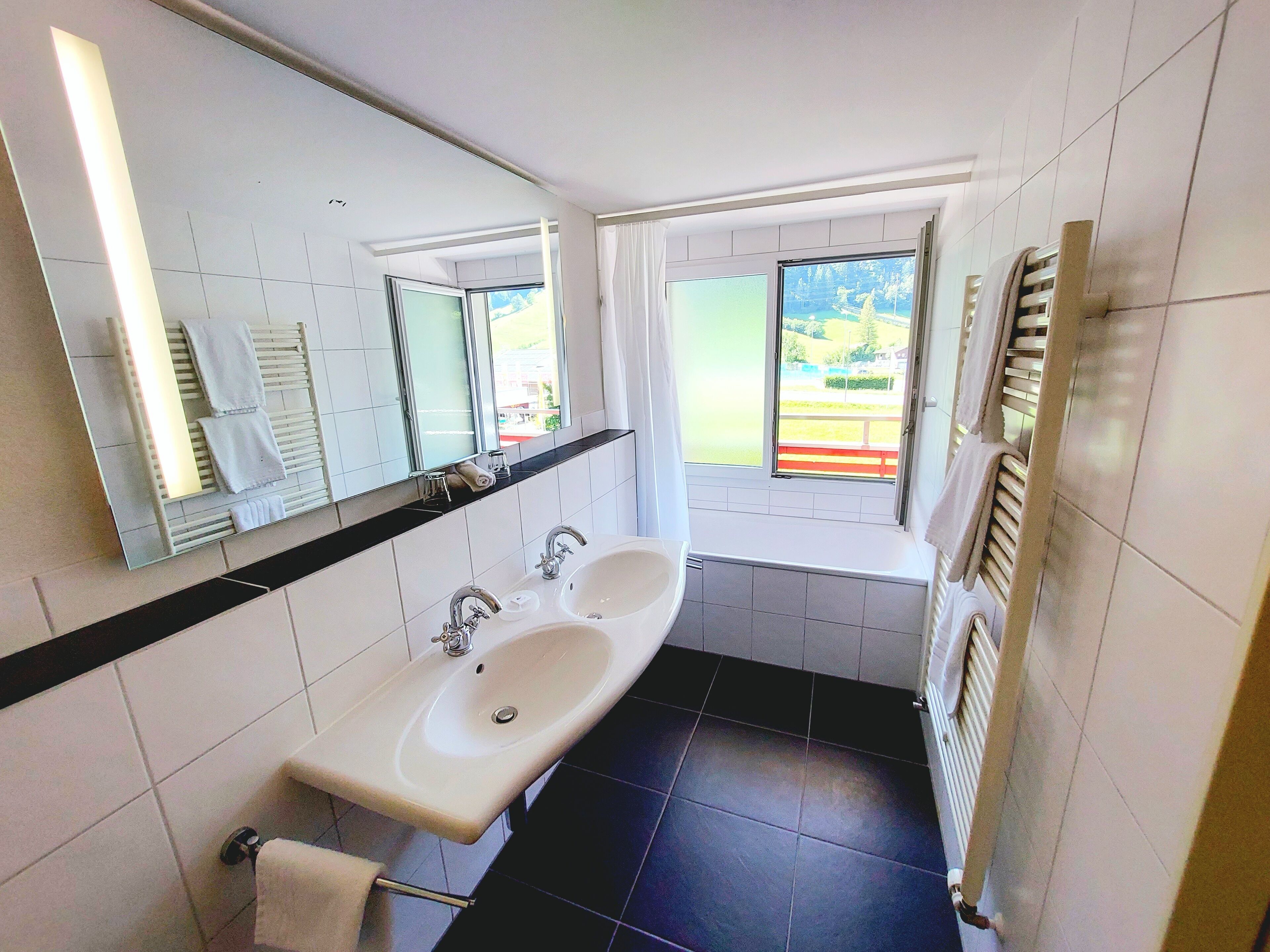 double room primeur | bathroom | hair dryer, towels
