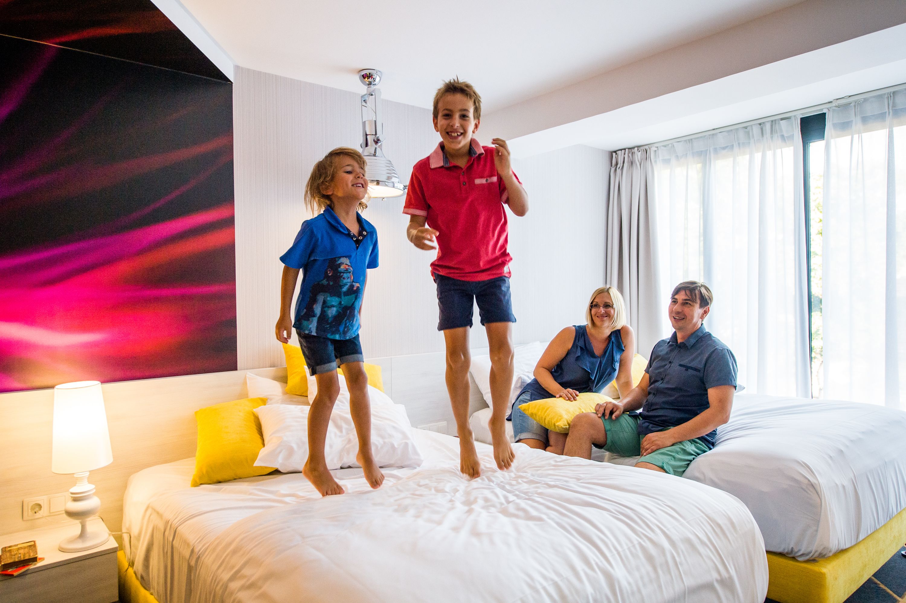 hypo-allergenic bedding, in-room safe, blackout curtains, soundproofing