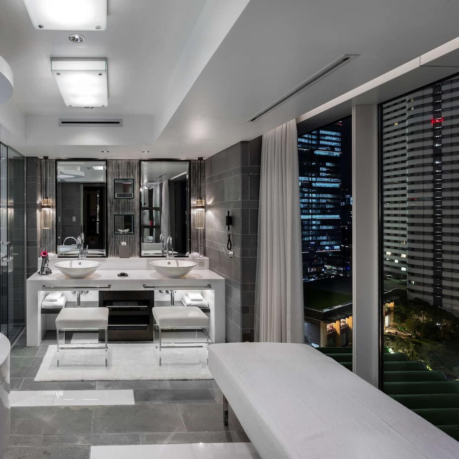 Executive Garden Suite MUSOU-AN, Non Smoking | Bathroom | Combined shower/tub, deep soaking tub, designer toiletries, hair dryer