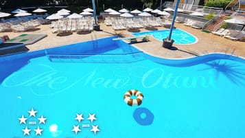 Indoor pool, seasonal outdoor pool