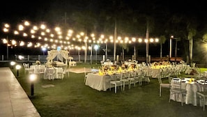 Outdoor wedding area