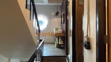 1 Person in 12-Bed Dormitory - Mixed | Bathroom | Shower, free toiletries, hair dryer, soap
