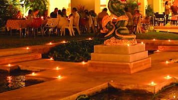 Front of property – evening/night