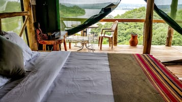 Luxury Tent, Lake View | Premium bedding, desk, rollaway beds, free WiFi