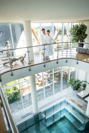 Indoor pool, open 6:00 AM to 11:00 PM, sun loungers