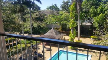 Junior Room, 1 King Bed, Balcony, Pool View | View from room