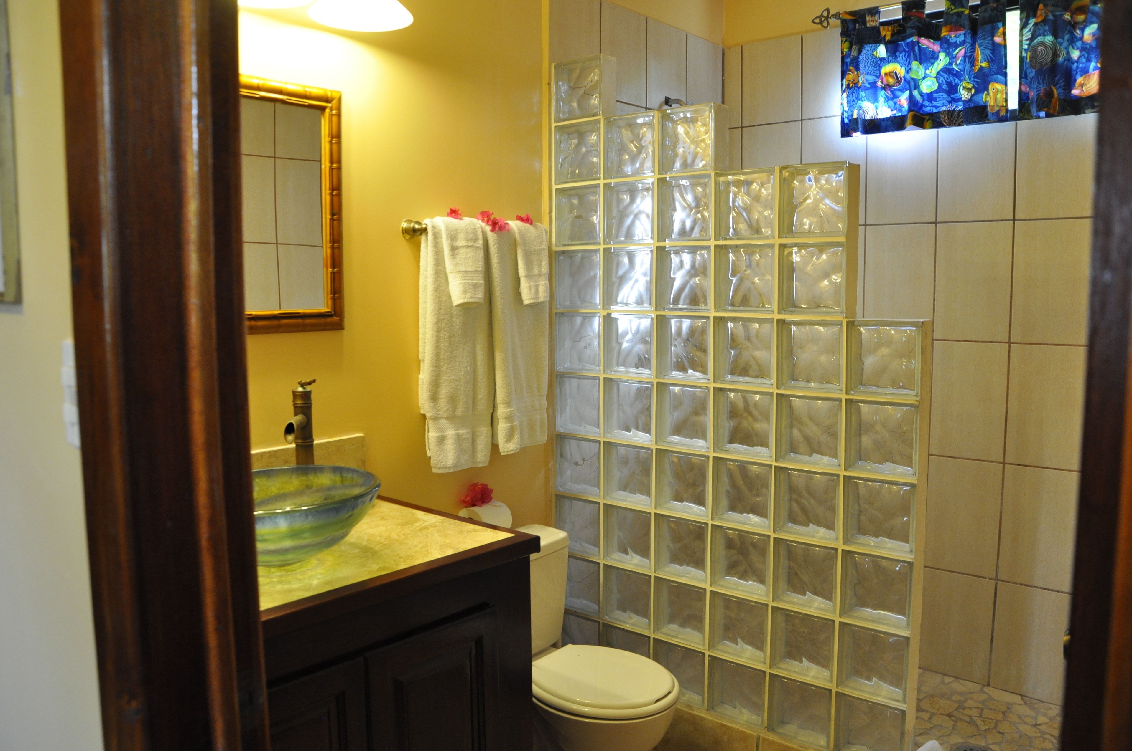 shower, free toiletries, hair dryer, bathrobes