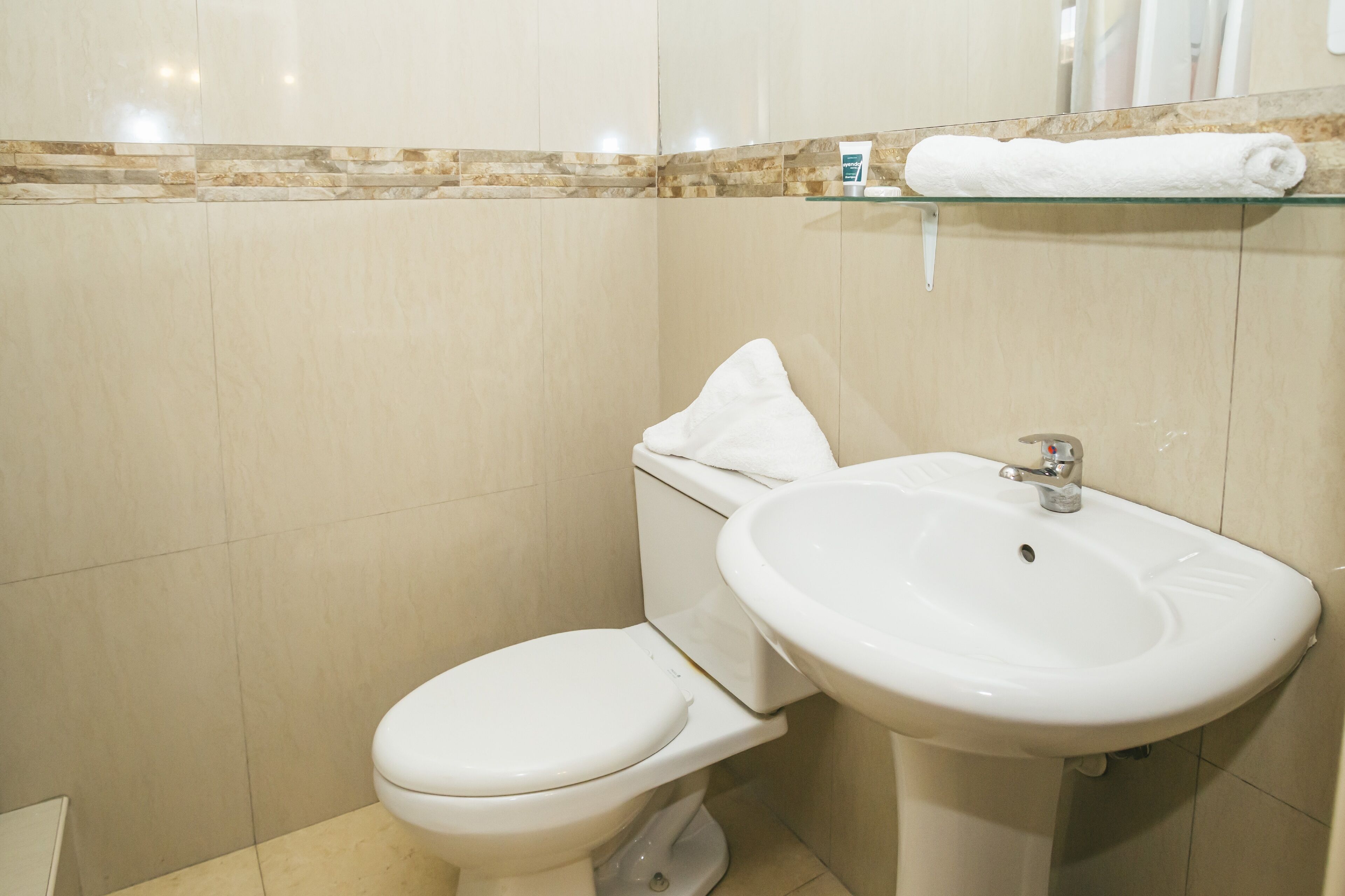 twin room | bathroom | shower, free toiletries, towels
