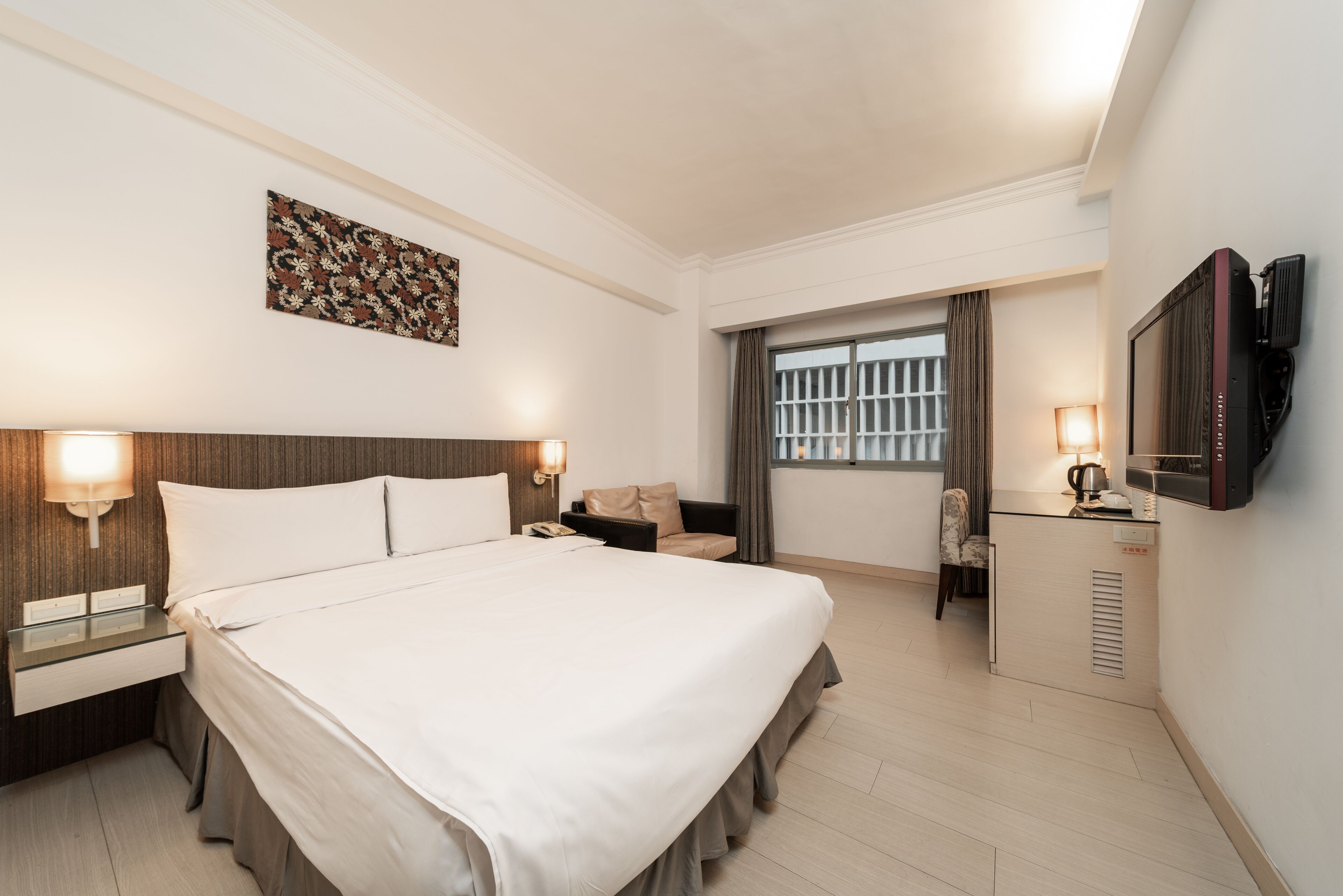 superior room | desk, laptop workspace, blackout curtains, soundproofing