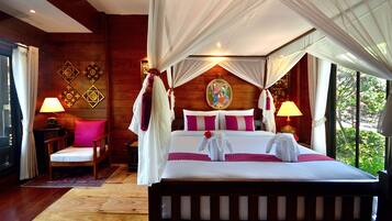 Superior Bungalow Double | โต๊ะทำงาน, Wi-Fi ฟรี, ผ้าปูที่นอน