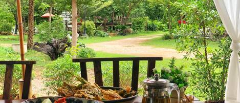 Außenbereich für Bankette