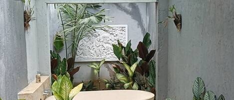 Douche, douche cascade, articles de toilette (gratuits)