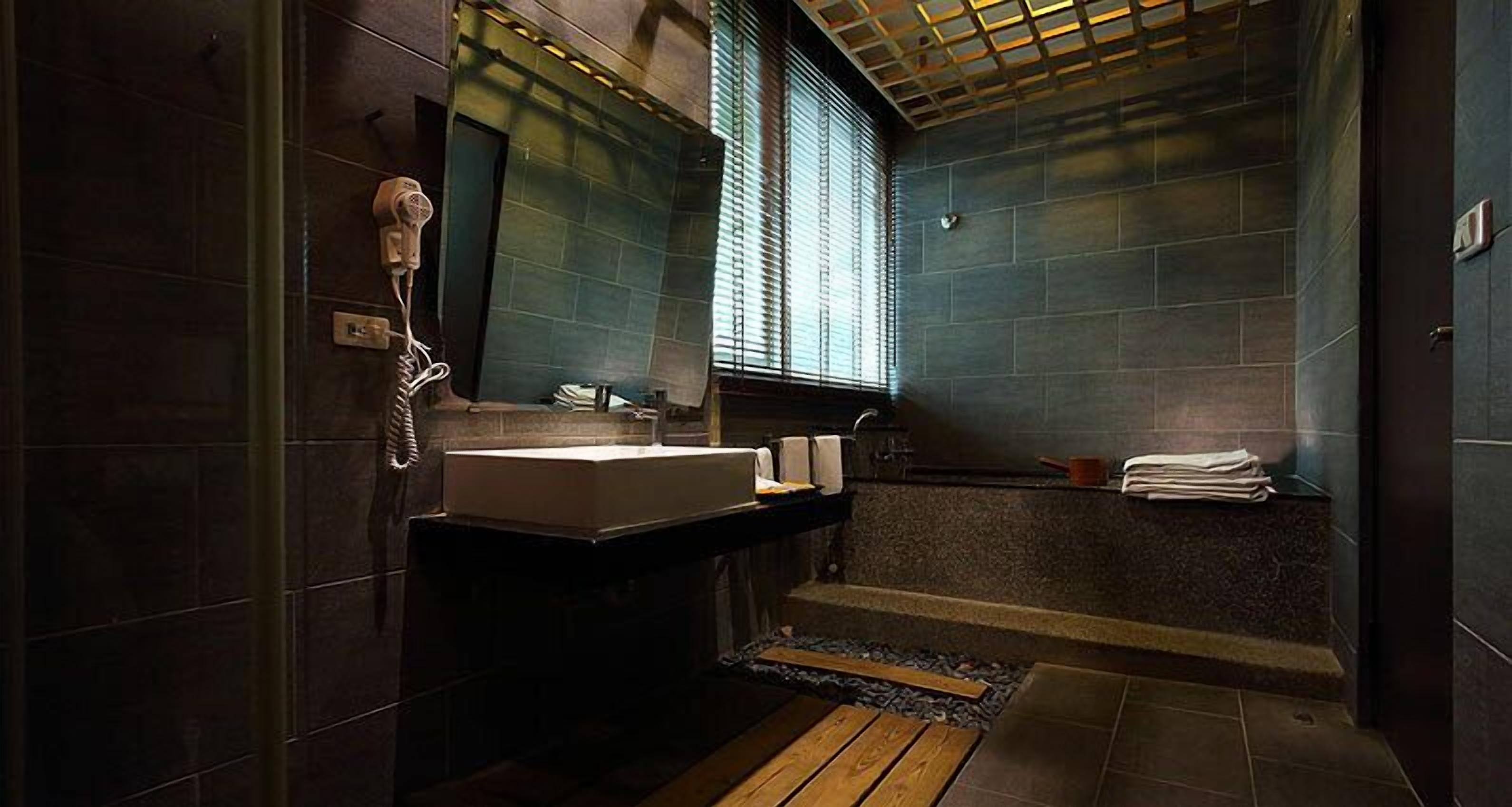 free toiletries, hair dryer, slippers, towels