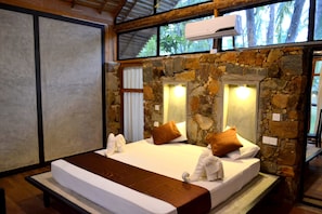 Luxury Double Room, 1 King Bed, Pool View, Poolside | 1 bedroom, premium bedding, desk, iron/ironing board - Kottawatta Village (Udawalawa)