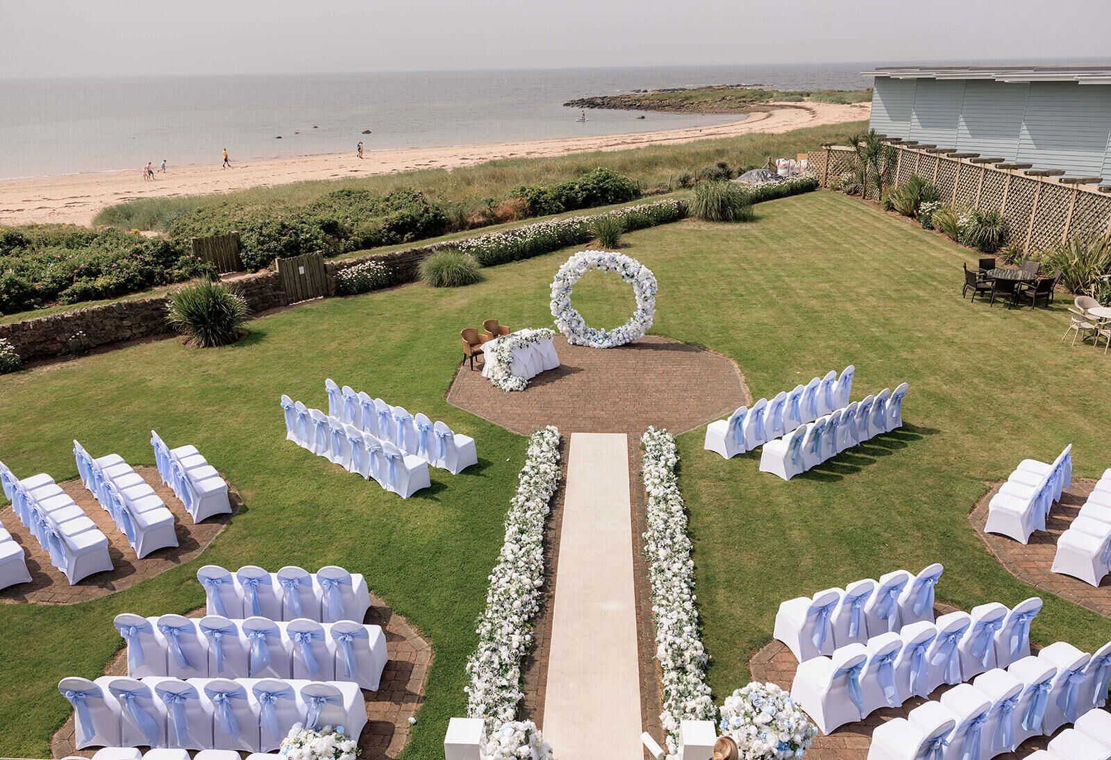 outdoor wedding area
