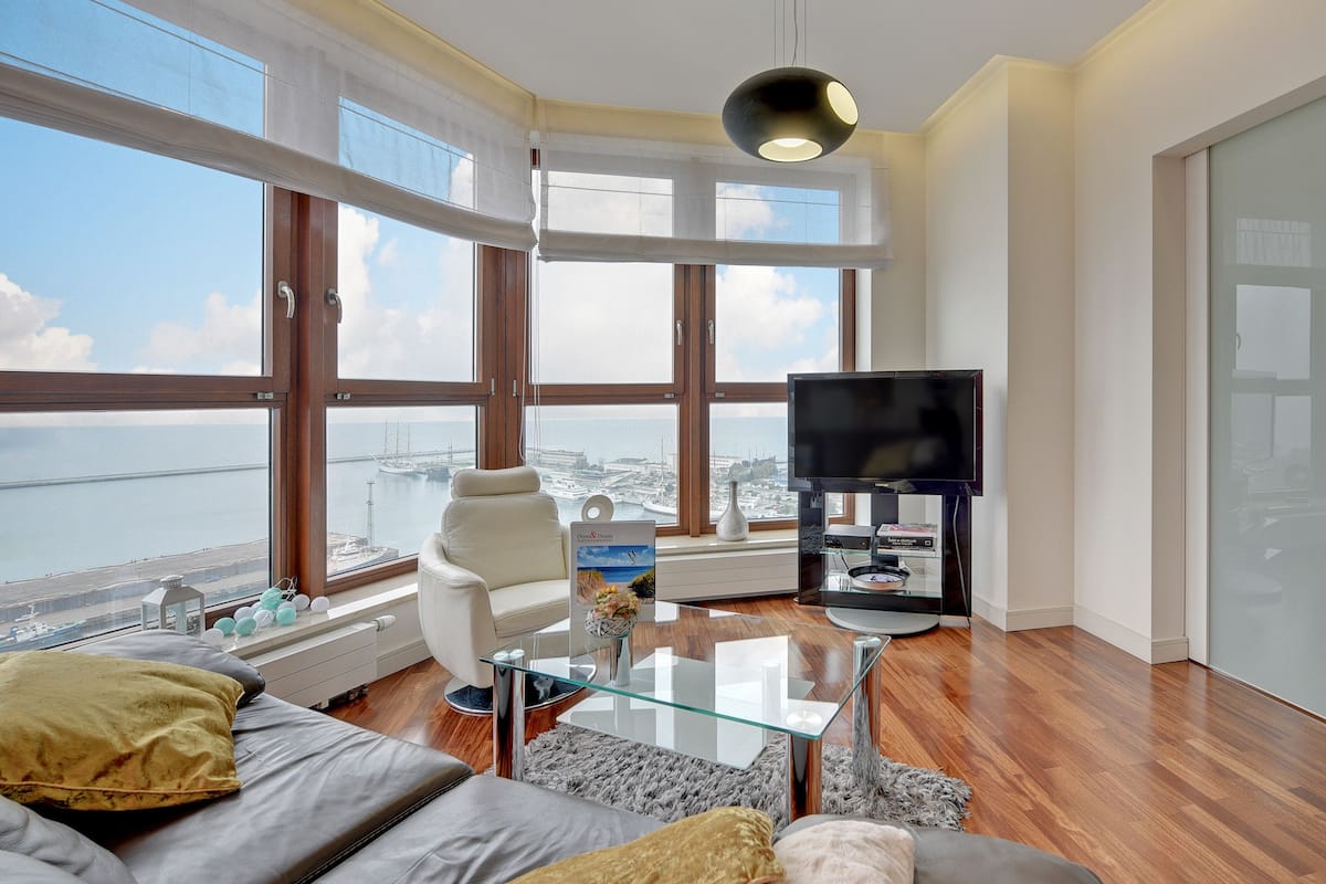 Appartement Deluxe, 2 chambres, vue mer (living room 4 adults) | Salle de séjour