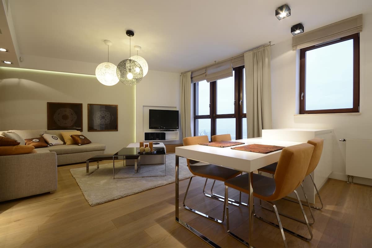 Appartement Deluxe, 2 chambres, vue mer (living room and kitchen for 6 adults) | Salle de séjour