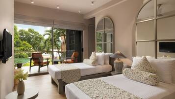 Superior-værelse med dobbeltseng eller 2 enkeltsenge | 14 soveværelser, individuelt design, individuel indretning, skrivebord