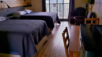 Oceanfront Room with Private Balcony 2 Double Main Floor | Premium bedding, desk, laptop workspace, free WiFi