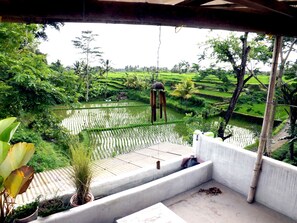 Bungalow panorámico, 1 cama de matrimonio grande, balcón | Vistas desde la habitación