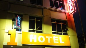 A hotel with a prominent 'HOTEL' sign in yellow and white. - 1 Hotel Pudu Cheras (Kuala Lumpur)