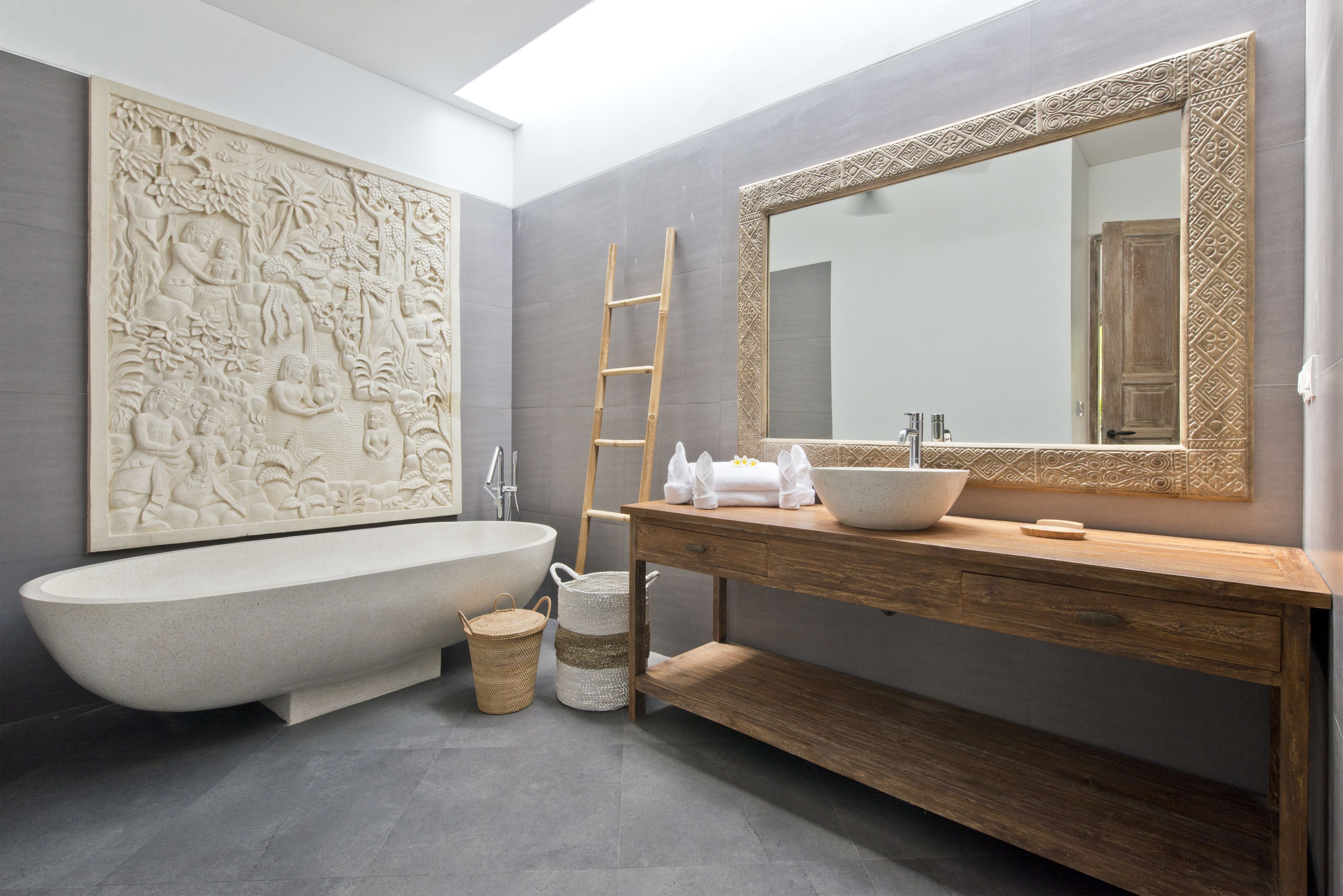 Vila, 2 kamar tidur, kolam renang pribadi | Kamar mandi | Kombinasi shower/bathtub dan perlengkapan mandi gratis