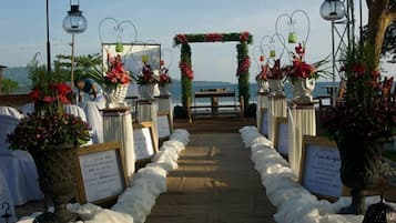 Outdoor wedding area